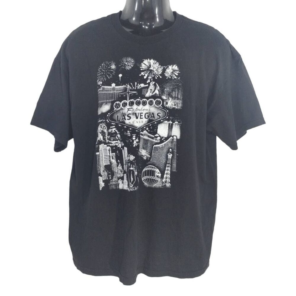 Las Vegas Vacation Tee Black Size XL T-shirt Nevada Souvenir